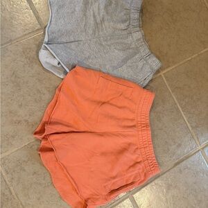 Aerie Athletic Shorts in Gray and Coral